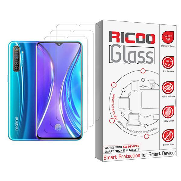 محافظ صفحه نمایش ریکو مدل Ricoo Glass MIX003 مناسب برای گوشی موبایل ریلمی XT 730G بسته سه عددی