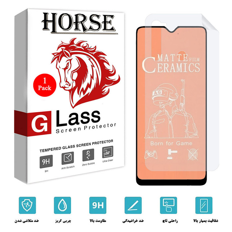 محافظ صفحه نمایش مات هورس مدل 2CMN مناسب برای گوشی موبایل شیائومی Redmi Note 8 به همراه محافظ پشت گوشی