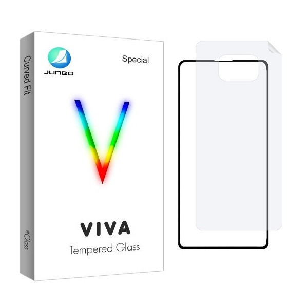 محافظ صفحه نمایش جانبو مدل 2FN مناسب برای گوشی موبایل شیائومی Poco X3 Pro به همراه محافظ پشت گوشی