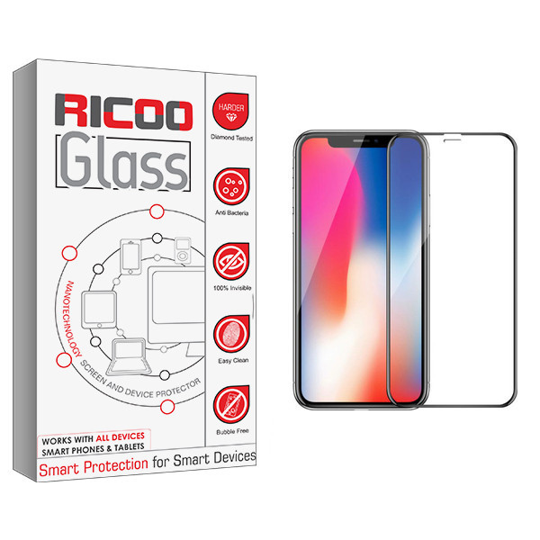 محافظ صفحه نمایش ریکوو مدل +HD مناسب برای گوشی موبایل اپل iPhone x