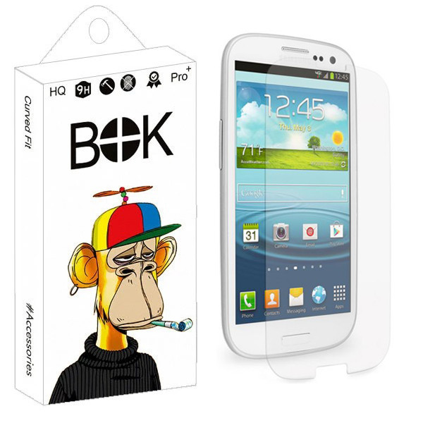 محافظ صفحه نمایش شیشه ای بوک مدل Clear مناسب برای گوشی موبایل سامسونگ Galaxy S3