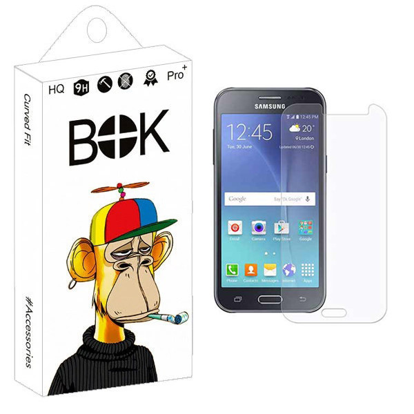 محافظ صفحه نمایش شیشه ای بوک مدل Achromic مناسب برای گوشی موبایل سامسونگ Galaxy J2