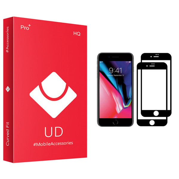 محافظ صفحه نمایش یو دی مدل HQ مناسب برای گوشی موبایل اپل iPhone 8 بسته دو عددی