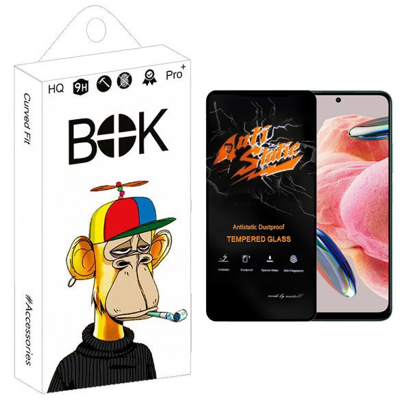 محافظ صفحه نمایش بوک مدل Carbon Antistatic مناسب برای گوشی موبایل شیائومی Redmi Note 12 4G / Note 12 5G / Poco X5 / ریلمی C55 / narzo N55 / وان پلاس Nord CE 3 Lite / Nord N30 / اوپو A98 / F23 / K11x