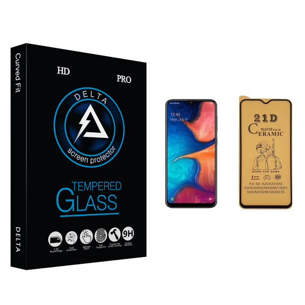 محافظ صفحه نمایش سرامیکی دلتا مدل Fit مناسب برای گوشی موبایل سامسونگ Galaxy A20