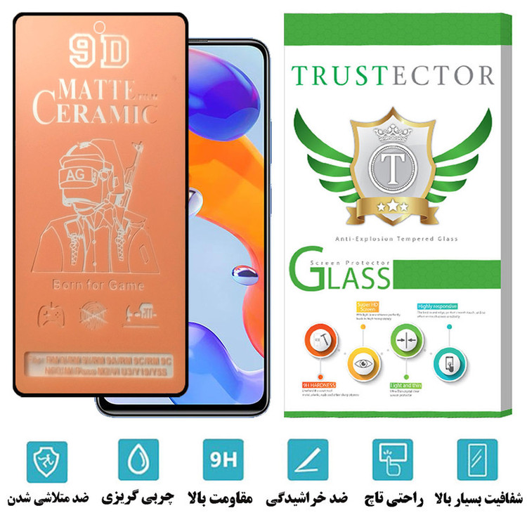 محافظ صفحه نمایش سرامیک مات تراستکتور مدل CATA مناسب برای گوشی موبایل شیائومی Redmi Note 11 Pro 5G
