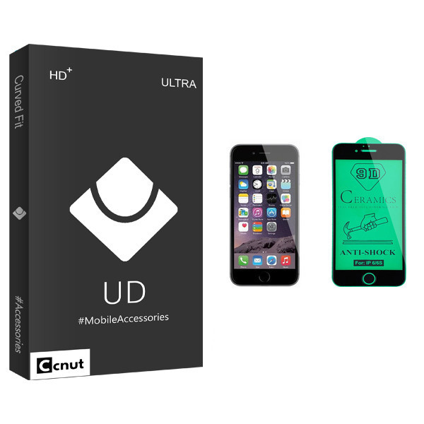 محافظ صفحه نمایش سرامیکی کوکونات مدل UD Black مناسب برای گوشی موبایل اپل iPhone 6