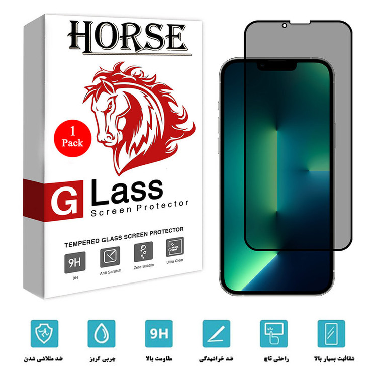 محافظ صفحه نمایش حریم شخصی هورس مدل SSP مناسب برای گوشی موبایل اپل iPhone 13 mini