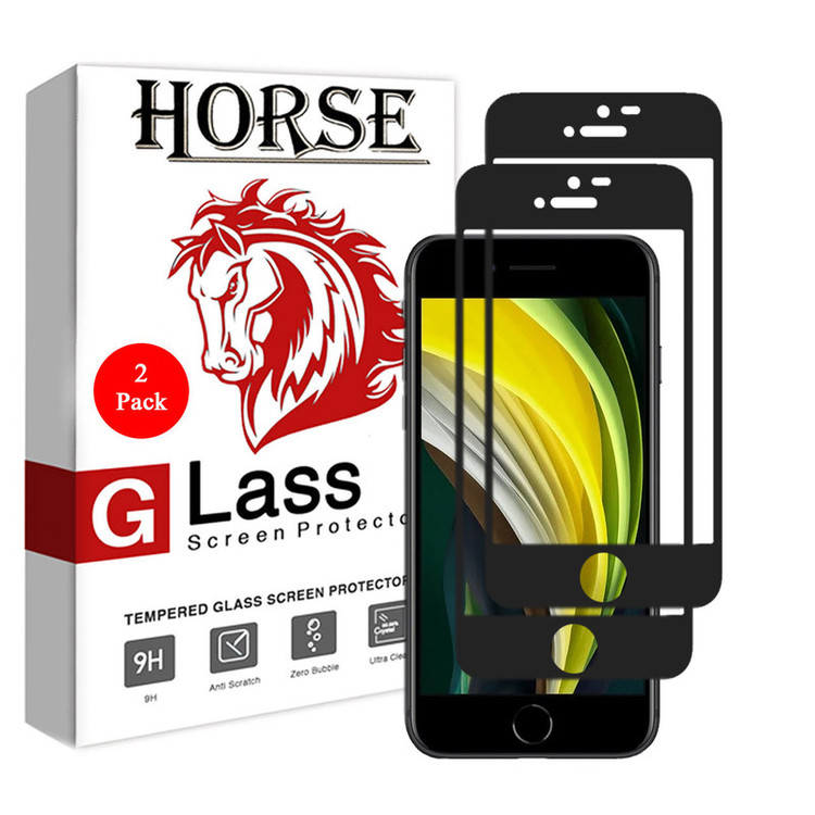 محافظ صفحه نمایش 5D هورس مدل FAG مناسب برای گوشی موبایل اپل iPhone SE 2020 بسته دو عددی