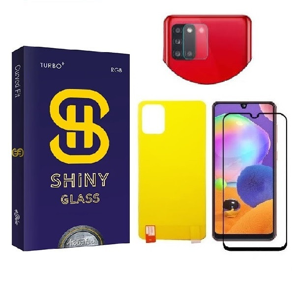 محافظ صفحه نمایش آتوچبو مدل FUL مناسب برای گوشی موبایل Galaxy A31 به همراه محافظ پشت گوشی و محافظ لنز دوربین