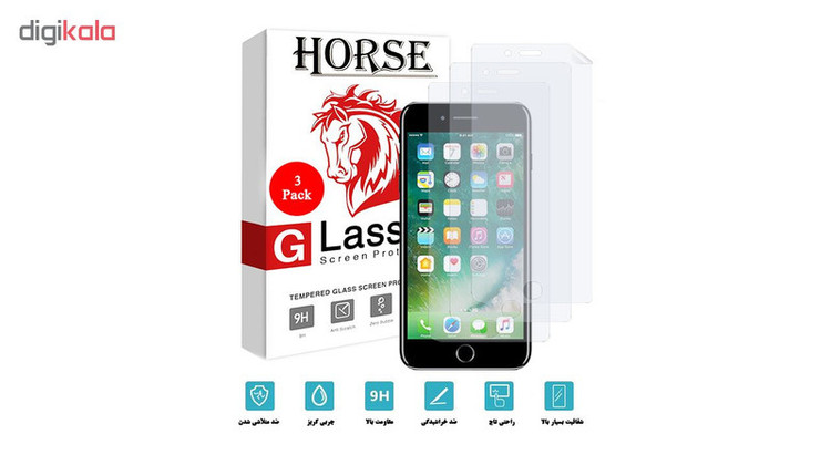 محافظ صفحه نمایش هورس مدل FSN مناسب برای گوشی موبایل اپل iPhone 6s Plus بسته سه عددی
