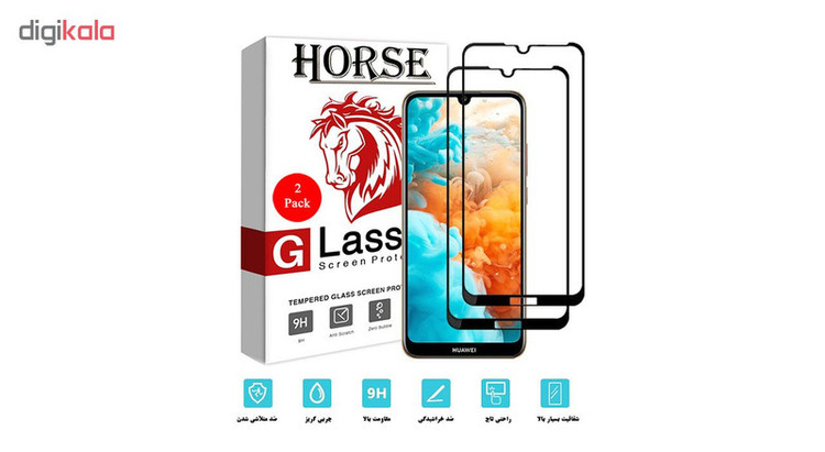 محافظ صفحه نمایش 5D هورس مدل FAG مناسب برای گوشی موبایل هوآوی Y6 Pro 2019 بسته دو عددی