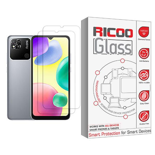 محافظ صفحه نمایش ریکو مدل Ricoo Glass MIX002 مناسب برای گوشی موبایل شیائومی Redmi 10A بسته دو عددی