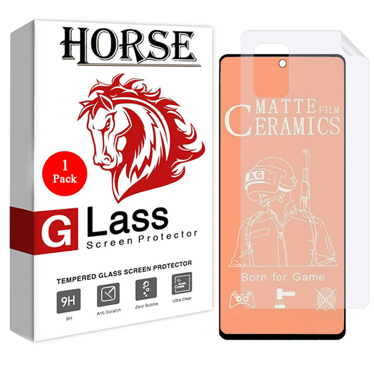 محافظ صفحه نمایش مات هورس مدل 2CMN مناسب برای گوشی موبایل سامسونگ Galaxy M51 به همراه محافظ پشت