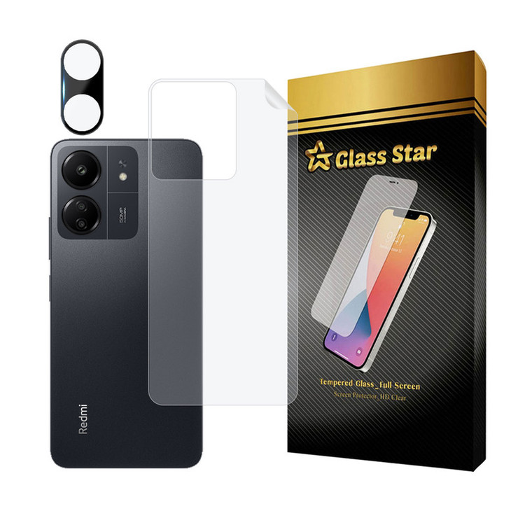 محافظ پشت گوشی گلس استار مدل MTBFULG مناسب برای گوشی موبایل شیائومی Redmi 13C 4G به همراه محافظ لنز