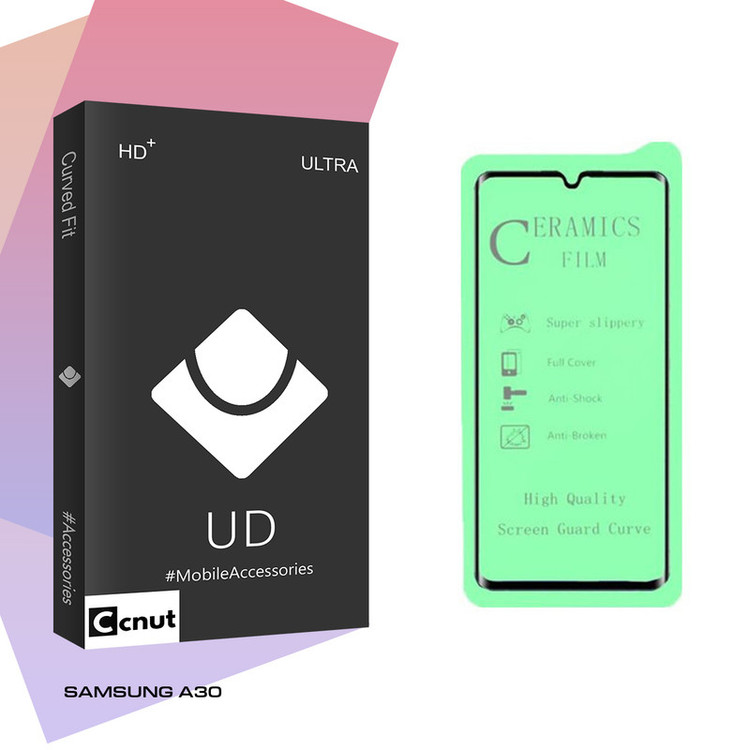 محافظ صفحه نمایش سرامیکی کوکونات مدل UD Black مناسب برای گوشی موبایل سامسونگ Galaxy A30
