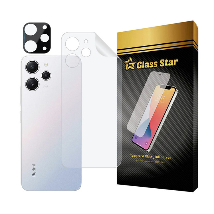 محافظ پشت گوشی گلس استار مدل MTBFULG مناسب برای گوشی موبایل شیائومی Redmi 12 5G به همراه محافظ لنز