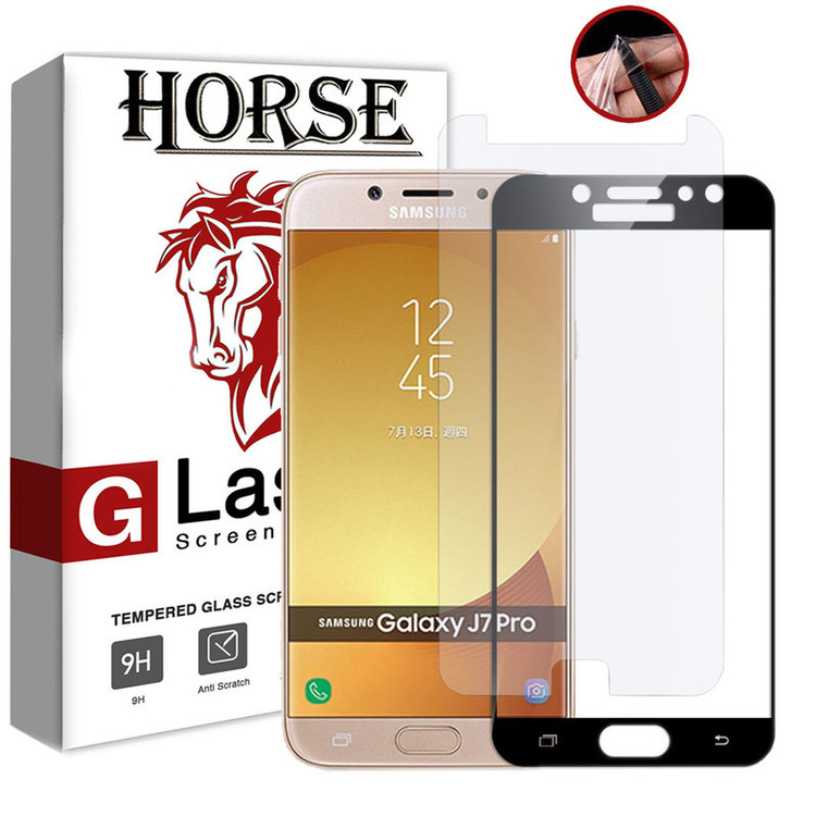 محافظ صفحه نمایش نانو و 5D هورس مدل FAG مناسب برای گوشی موبایل سامسونگ Galaxy J7 Pro مجموعه سه عددی