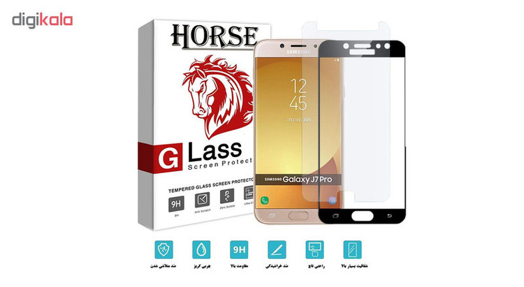 محافظ صفحه نمایش نانو و 5D هورس مدل FAG مناسب برای گوشی موبایل سامسونگ Galaxy J7 Pro مجموعه سه عددی
