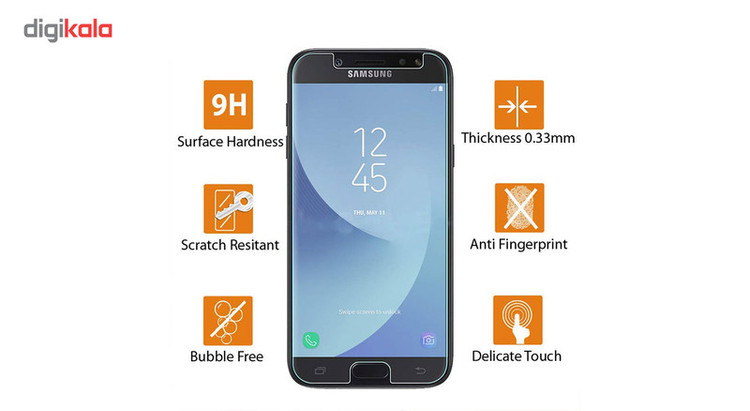 محافظ صفحه نمایش نانو و 5D هورس مدل FAG مناسب برای گوشی موبایل سامسونگ Galaxy J7 Pro مجموعه سه عددی