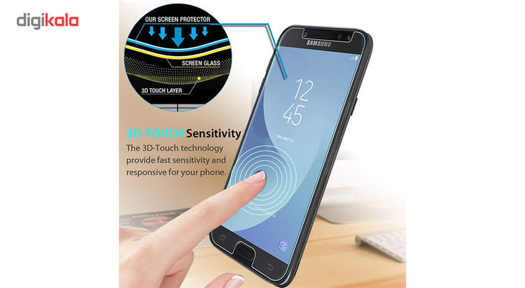 محافظ صفحه نمایش نانو و 5D هورس مدل FAG مناسب برای گوشی موبایل سامسونگ Galaxy J7 Pro مجموعه سه عددی