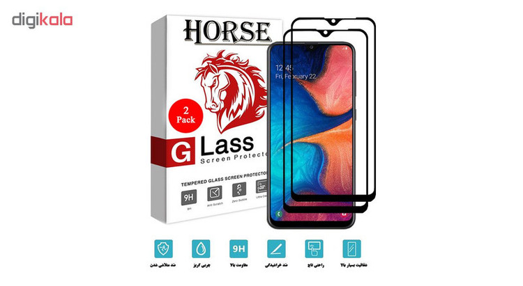 محافظ صفحه نمایش هورس مدل FAG مناسب برای گوشی موبایل سامسونگ Galaxy A20e بسته دو عددی
