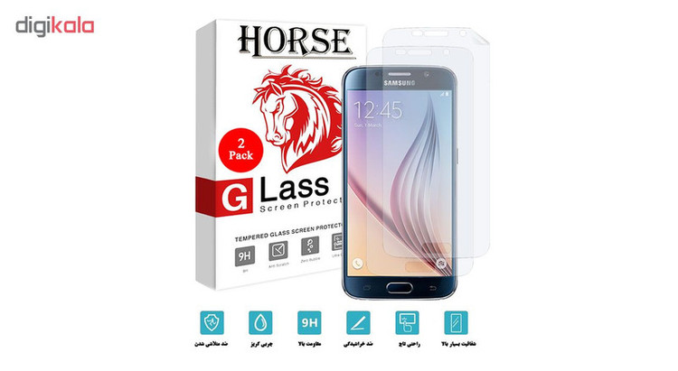 محافظ صفحه نمایش نانو هورس مدل FSN مناسب برای گوشی موبایل سامسونگ Galaxy S6 بسته دو عددی