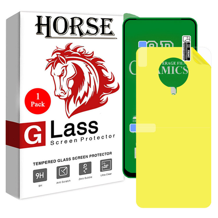 محافظ صفحه نمایش هورس مدل 2CRN مناسب برای گوشی موبایل شیائومی Redmi K30 Pro به همراه محافظ پشت گوشی