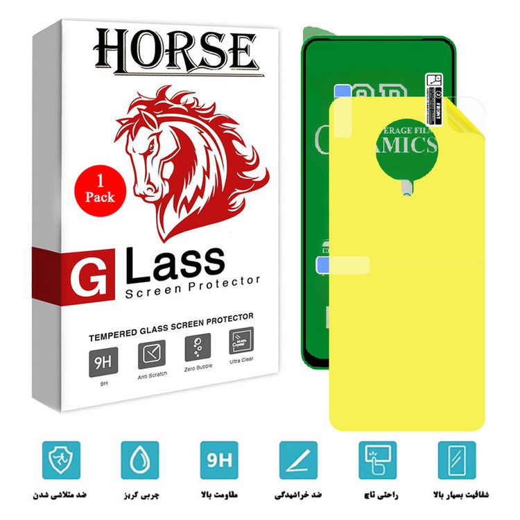 محافظ صفحه نمایش هورس مدل 2CRN مناسب برای گوشی موبایل شیائومی Redmi K30 Pro به همراه محافظ پشت گوشی