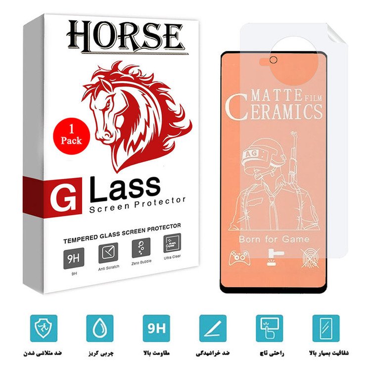 محافظ صفحه نمایش مات هورس مدل 2CMN مناسب برای گوشی موبایل شیائومی Mi 10T Lite 5G به همراه محافظ پشت گوشی