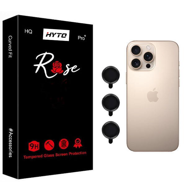 محافظ لنز دوربین هیتو مدل Rose Ringi Guard مناسب برای گوشی موبایل اپل Iphone 14 / 15 / 16 Pro / Pro max