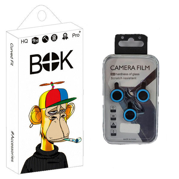 محافظ لنز دوربین بوک مدل Black Light مناسب برای گوشی موبایل اپل iPhone 11 / 11 Pro / Pro Max / 12 / 12 Mini / 12 Pro /Sam A14 / A24 / A34
