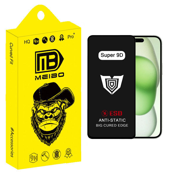 محافظ صفحه نمایش میبو مدل Super 9D Pro مناسب برای گوشی موبایل اپل IPhone 15