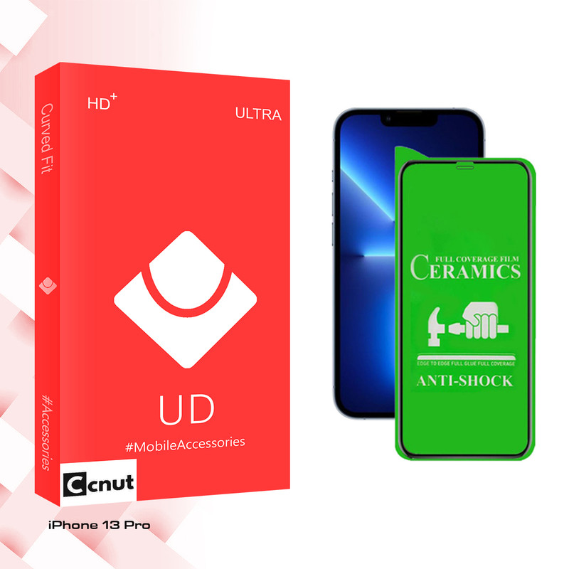 محافظ صفحه نمایش سرامیکی کوکونات مدل UD Curve مناسب برای گوشی موبایل اپل iPhone 13 Pro