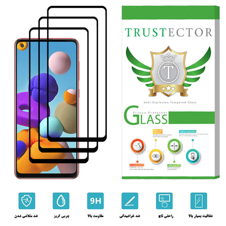 محافظ صفحه نمایش تراستکتور مدل GSS مناسب برای گوشی سامسونگ Galaxy A21s بسته 3 عددی
