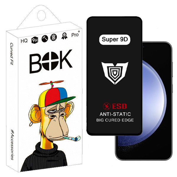 محافظ صفحه نمایش بوک مدل Super 9D Guard مناسب برای گوشی موبایل سامسونگ galaxy a54 / s23 fe