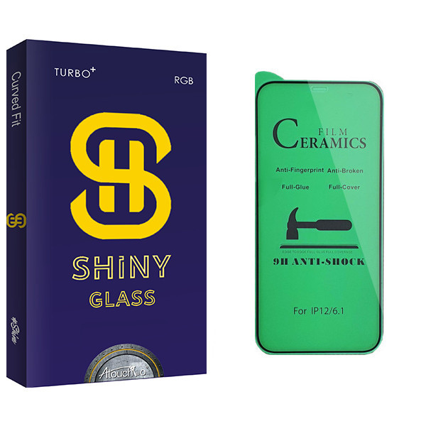 محافظ صفحه نمایش سرامیکی آتوچبو مدل Shiny Glass مناسب برای گوشی موبایل اپل 12