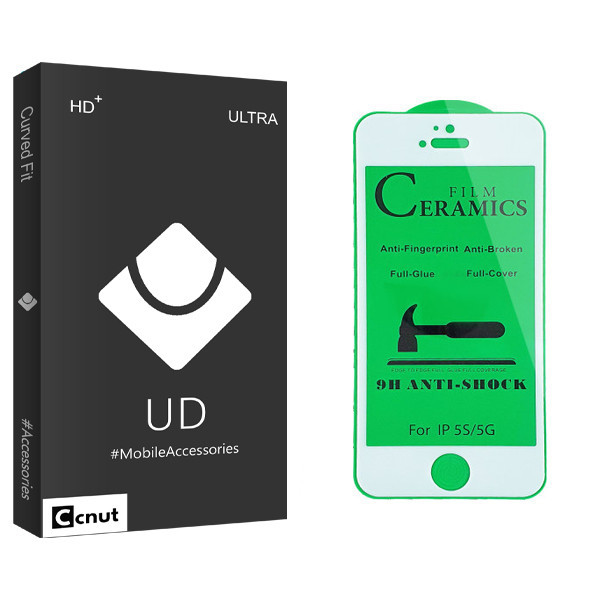 محافظ صفحه نمایش سرامیکی کوکونات مدل UD Black مناسب برای گوشی موبایل اپل iPhone 5