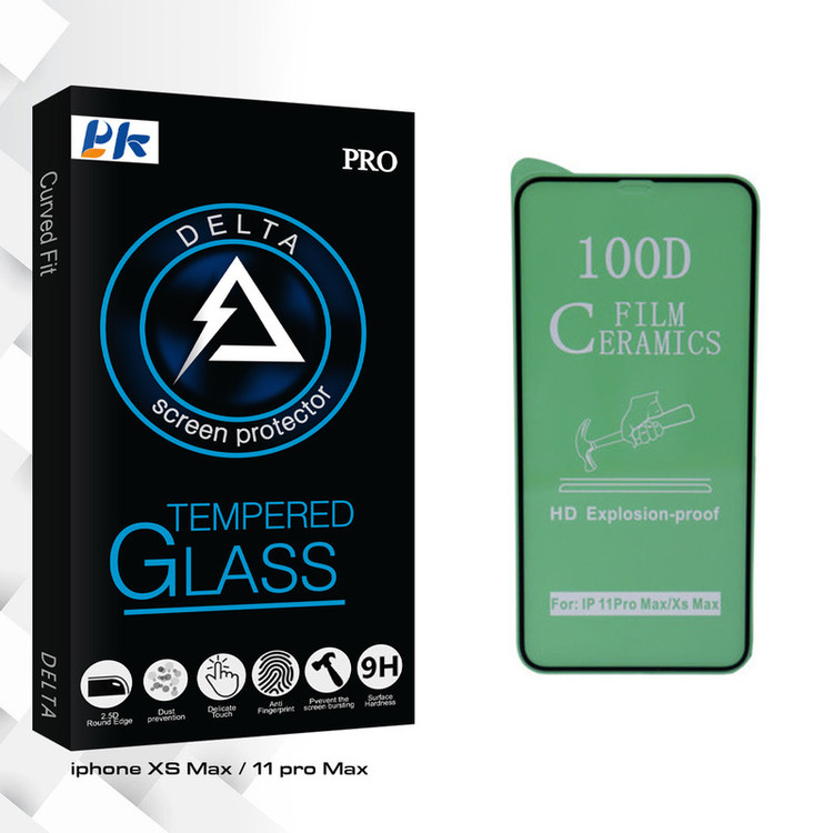 محافظ صفحه نمایش پی کی مدل Delta Glass مناسب برای گوشی موبایل اپل iphone xs max