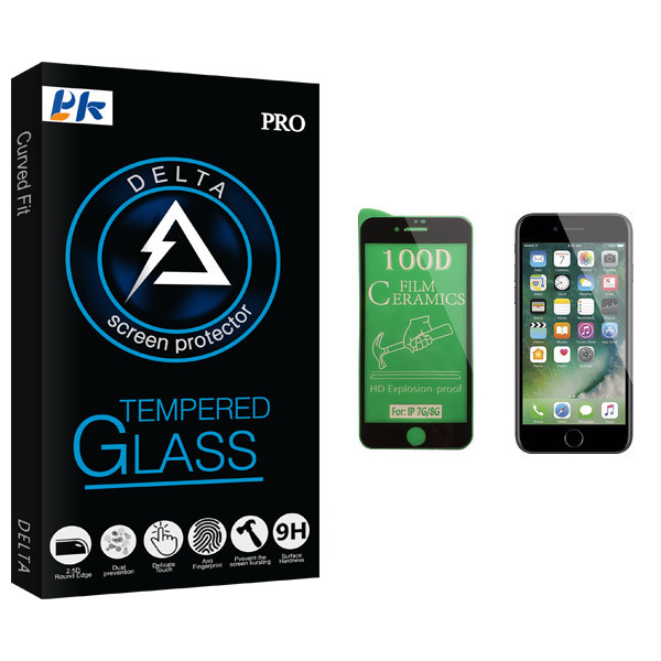محافظ صفحه نمایش سرامیکی پی کی مدل Delta Glass مناسب برای گوشی موبایل اپل iPhone 7