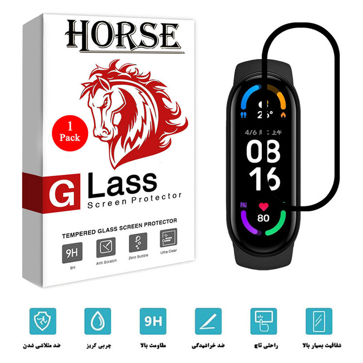 محافظ صفحه نمایش هورس مدل pmma-H مناسب برای ساعت شیائومی mi band 6