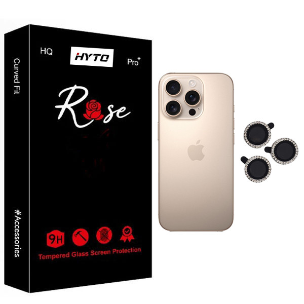 محافظ لنز دوربین هیتو مدل Rose Jewel Ring مناسب برای گوشی موبایل اپل iPhone 16 Pro Max