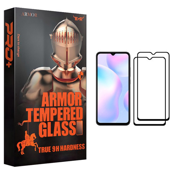 محافظ صفحه نمایش آرمور مدل BGR مناسب برای گوشی موبایل شیائومی Redmi 9A بسته دو عددی