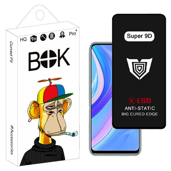 محافظ صفحه نمایش بوک مدل Super 9D Touch مناسب برای گوشی موبایل هوآوی Y8p / y6p / sam F41