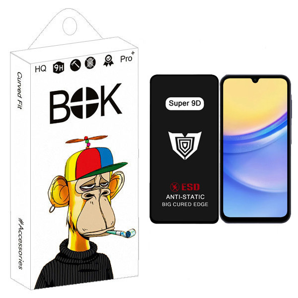 محافظ صفحه نمایش بوک مدل Super 9D Touch مناسب برای گوشی موبایل سامسونگ galaxy a15