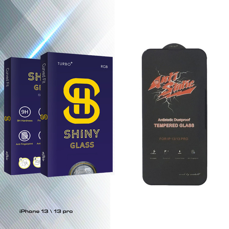 محافظ صفحه نمایش آتوچبو مدل Shiny Glass ANTI-STATIC مناسب برای گوشی موبایل اپل iPhone 13 \ 13 pro