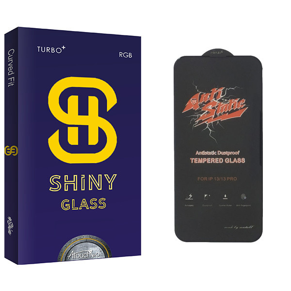 محافظ صفحه نمایش آتوچبو مدل Shiny Glass ANTI-STATIC مناسب برای گوشی موبایل اپل iPhone 13 \ 13 pro
