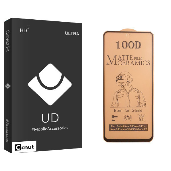 محافظ صفحه نمایش سرامیکی کوکونات مدل UD Black مناسب برای گوشی موبایل شیائومی Redmi Note 9s