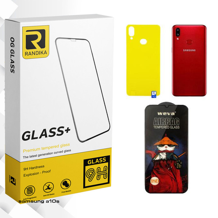 محافظ صفحه نمایش راندیکا مدل Randika ProAirbag مناسب برای گوشی موبایل سامسونگ Galaxy A10s به همراه محافظ پشت گوشی
