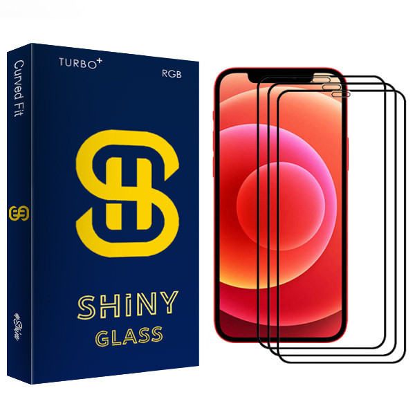 محافظ صفحه نمایشی شاینی مدل +TURBO مناسب برای گوشی موبایل اپل Iphone 12mini بسته سه عددی